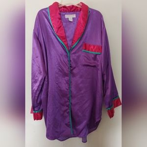 Vintage Women's Silk Nightshirt by Tower Club•XL